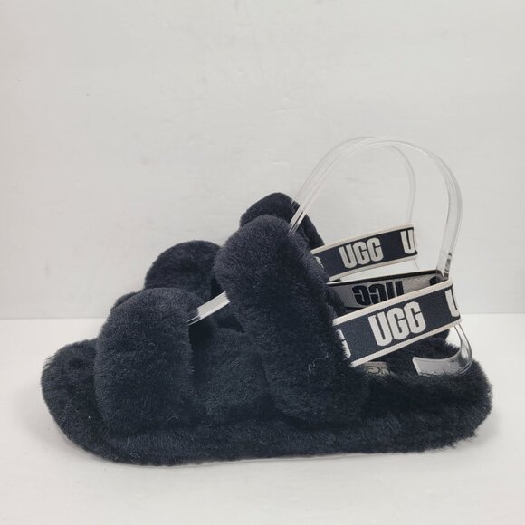 UGG Kid's Black Oh Yeah Slides Slipper S/N1115752K US Size 3 - Picture 2 of 8